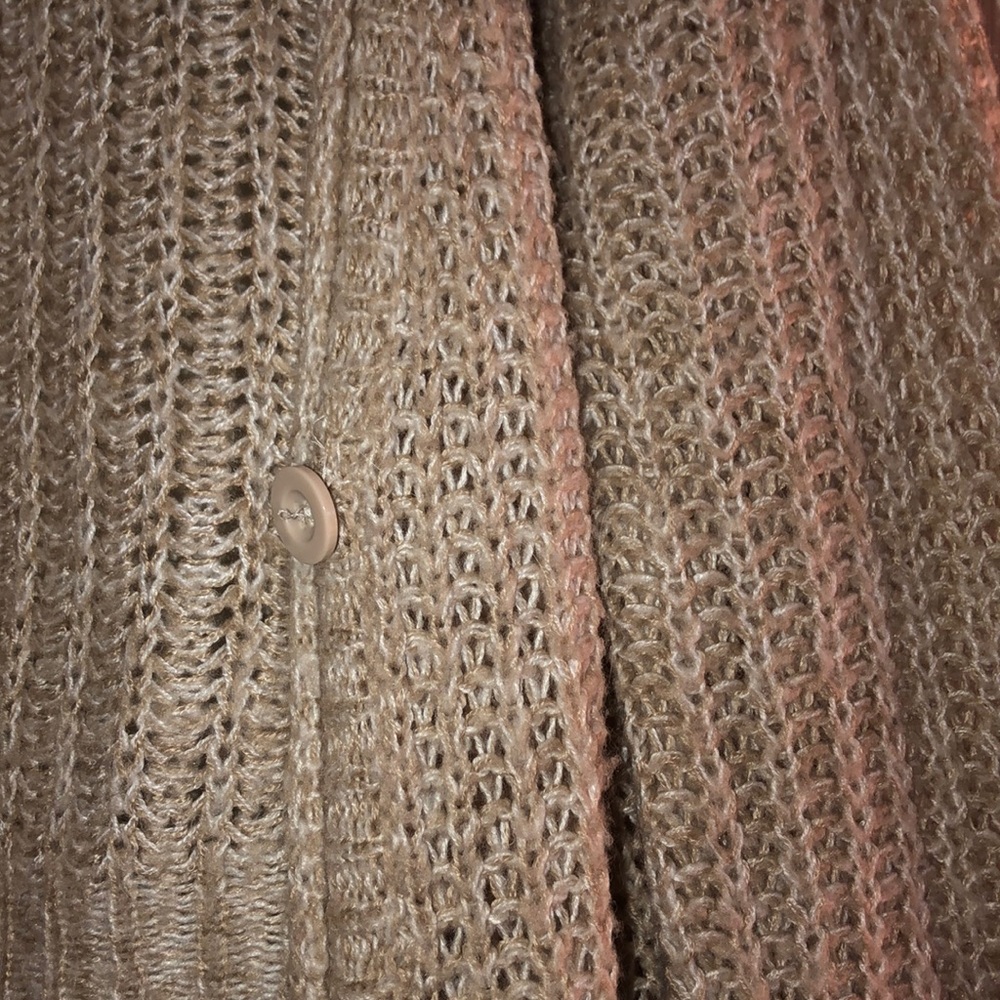 cream color cardigan